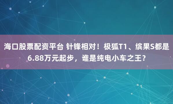 海口股票配资平台 针锋相对！极狐T1、缤果S都是6.88万元起步，谁是纯电小车之王？
