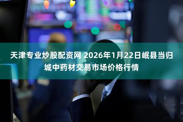天津专业炒股配资网 2026年1月22日岷县当归城中药材交易市场价格行情