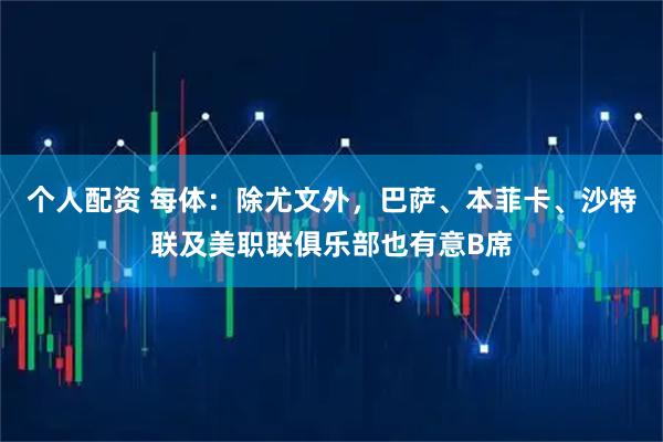 个人配资 每体：除尤文外，巴萨、本菲卡、沙特联及美职联俱乐部也有意B席